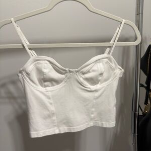 Aritzia White Crop Top